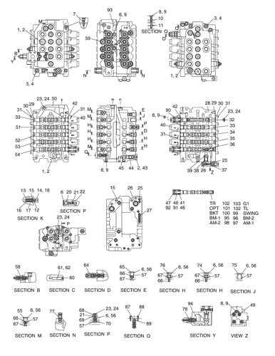 Valvola di controllo principale dell'escavatore idraulico 426-00078C 42600078C per Doosan DH150LC-7 0