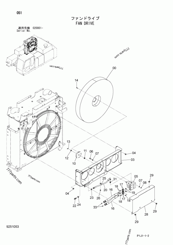 零件图 4634936 电机 - 日立备件 | 备件  777parts.com