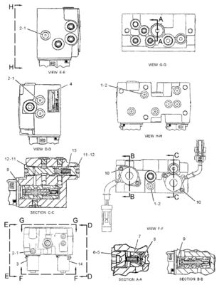 307d 308d TQ Control Valve , 373-7026 3737026 TQ Excavator Parts