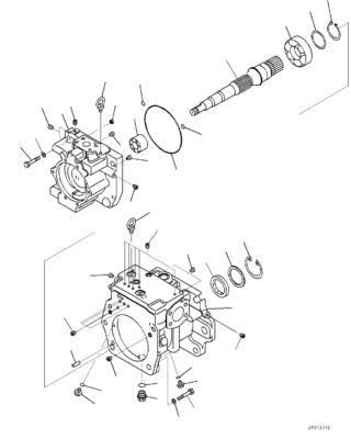 708-1H-00261 708-1H-01261 708-1H-04270 For Komatsu Bulldozer  D375A-8 Hydraulic Main Pump  Original WORK EQUIPMENT PUMP