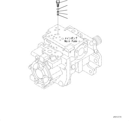708-1H-00261 708-1H-01261 708-1H-04270 For Komatsu Bulldozer  D375A-8 Hydraulic Main Pump  Original WORK EQUIPMENT PUMP