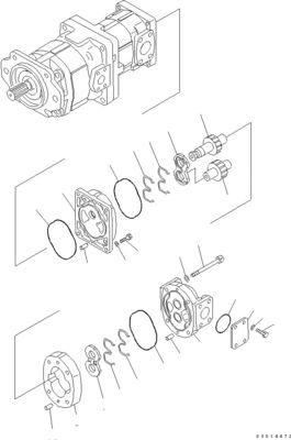 705-14-41010 705-14-41040 For Komatsu Bulldozer D155AX-5 WA450 470-1 Hydraulic Pump Piston pump  Aftermarket