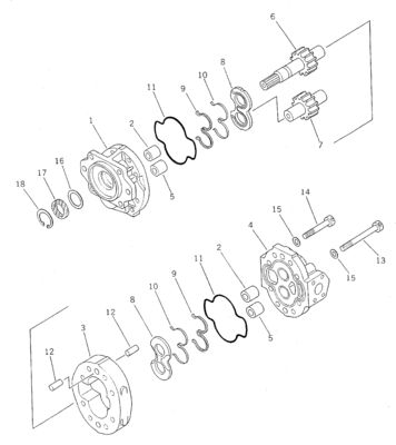 705-14-41010 705-14-41040 For Komatsu Bulldozer D155AX-5 WA450 470-1 Hydraulic Pump Piston pump  Aftermarket