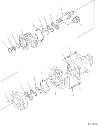 198-49-34100 For Komatsu Bulldozer  D375A-6 D375A-5  Hydraulic Main Pump  Original WORK EQUIPMENT PUMP