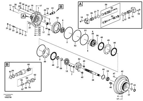 VOE14599921 VOE14599920 VOE14604840For Volvo Excavator EC300D 350D 380DTravel Assembly Final Drive Original Travel Motor