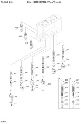 31N9-17000P 31Q9-17001P 31Q9-17002P For Hyundai Excavator R330LC-9S R330LC-9SH Hydraulic Main Control Valve Construction Machinery Parts Aftermarket High quality Original