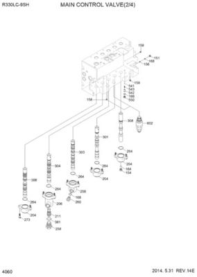 31N9-17000P 31Q9-17001P 31Q9-17002P For Hyundai Excavator R330LC-9S R330LC-9SH Hydraulic Main Control Valve Construction Machinery Parts Aftermarket High quality Original