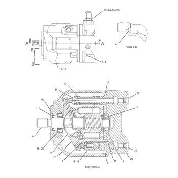 2021335 202-1335 CA2021335 10R-0544 For CAT 627G 637G 623G 621G 631G WHEEL TRACTOR  Hydraulic Main Pump Piston Pump PUMP ASSY Aftermarket