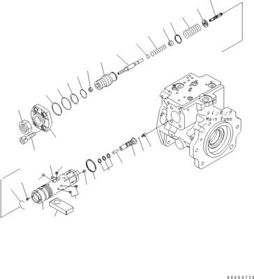 708-1L-00710 708-1L-01710 708-1L-04230 Per caricatore Pompa a pistoni principale idraulica Komatsu Wa450-6 Wa470-6 Wa480-6