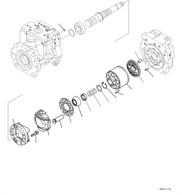 708-1g-00060 708-1g-01060 708-1g-04310 Per Komatsu Wa470-6 Wa480-6 Pompa idraulica a pistone principale caricatore pompa originale