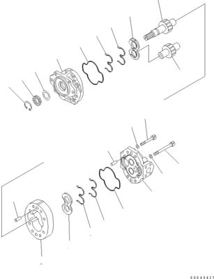 708-1W-00961 708-1W-01850 708-1W-00010 Per Komatsu WA450-6 WA470-6 WA480-6 Pompa idraulica a pistoni