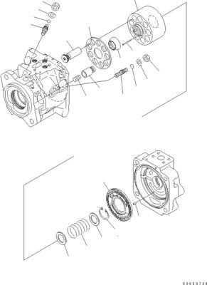 708-1W-00961 708-1W-01850 708-1W-00010 Per Komatsu WA450-6 WA470-6 WA480-6 Pompa idraulica a pistoni