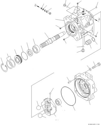 708-1W-00961 708-1W-01850 708-1W-00010 Per Komatsu WA450-6 WA470-6 WA480-6 Pompa idraulica a pistoni