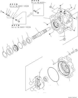 708-1W-00961 708-1W-01850 708-1W-00010 Per Komatsu WA450-6 WA470-6 WA480-6 Pompa idraulica a pistoni