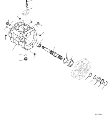 708-1W-00690 708-1W-01690 708-1W-04222 Per Komatsu D375A-6 bulldozer pompa idraulica ventilatore originale di alta qualità