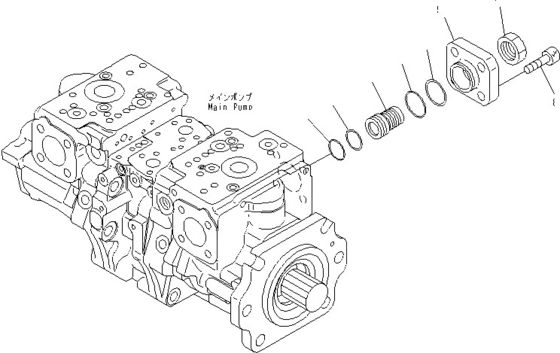 708-2G-00800 708-2G-00801 708-2G-01081 Per caricatore Komatsu WA600-6 Pompa idraulica Pompa a pistoni Pompa principale Alta qualità