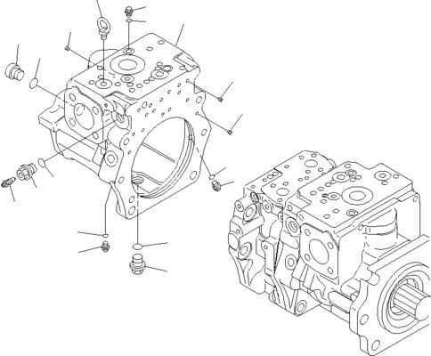 708-2G-00800 708-2G-00801 708-2G-01081 Per caricatore Komatsu WA600-6 Pompa idraulica Pompa a pistoni Pompa principale Alta qualità