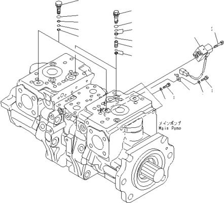708-2G-00800 708-2G-00801 708-2G-01081 Per caricatore Komatsu WA600-6 Pompa idraulica Pompa a pistoni Pompa principale Alta qualità