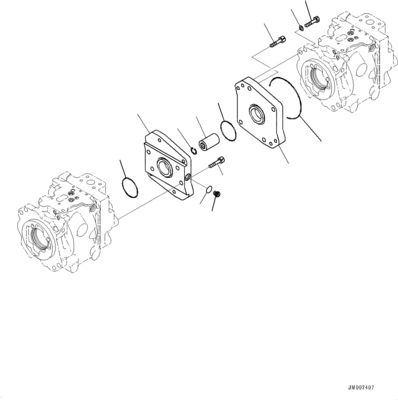 708-1W-02260 708-1W-02270 708-1W-00450 708-1W-00460 Per camion Komatsu HM400-3 Pompa idraulica di sterzo e pompa di sollevamento