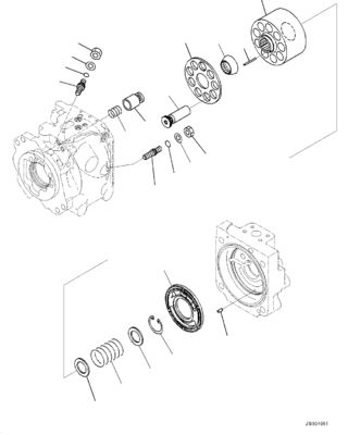 708-1W-02260 708-1W-02270 708-1W-00450 708-1W-00460 Per camion Komatsu HM400-3 Pompa idraulica di sterzo e pompa di sollevamento
