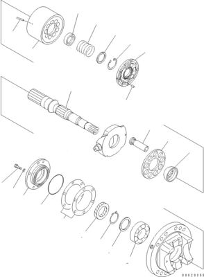 708-2L-00950 708-25-02044 708-2L-00951 708-2L-05420 Per Komatsu WA800-3 WA900-3 Pompa idraulica di carico