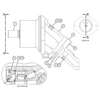 159-7162 0R4613 Per CAT Track D8R, D8R II MOTORE idraulico GP-PISTON