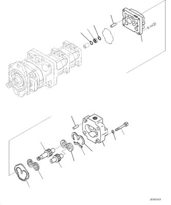 705-56-36051 705-56-36050 705-38-30060 Per Komatsu WHEEL LOADER WA320-6 pompa idraulica GP-PISTON pompa di ingranaggi