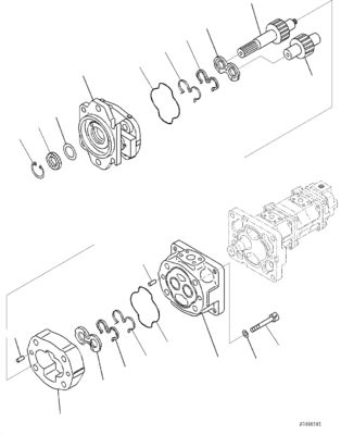 705-56-36051 705-56-36050 705-38-30060 Per Komatsu WHEEL LOADER WA320-6 pompa idraulica GP-PISTON pompa di ingranaggi