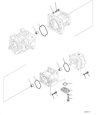 705-56-36051 705-56-36050 705-38-30060 Per Komatsu WHEEL LOADER WA320-6 pompa idraulica GP-PISTON pompa di ingranaggi