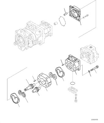705-56-36051 705-56-36050 705-38-30060 Per Komatsu WHEEL LOADER WA320-6 pompa idraulica GP-PISTON pompa di ingranaggi