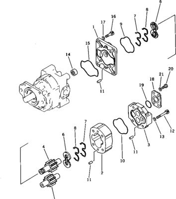 705-52-40100 705-52-40001 705-32-37740 Per Komatsu Bulldozer D375-5 Pompa principale idraulica