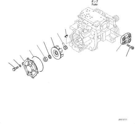 708-1H-00261 708-1H-01261 708-1H-04270 Per Komatsu Bulldozer D375A-8 Pompa idraulica principale