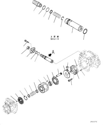 708-1H-00261 708-1H-01261 708-1H-04270 Per Komatsu Bulldozer D375A-8 Pompa idraulica principale
