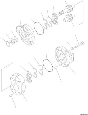 705-17-02022 705-22-31220 Per Komatsu BulldozerD31EX-22 D31PX-22 D37EX-22 D37PX-22 Pompa idraulica Pompa a pistoni