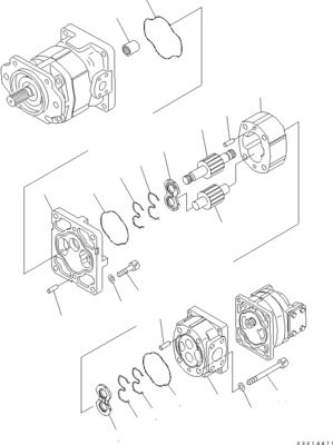 705-14-41010 705-14-41040 Per Komatsu Bulldozer D155AX-5 WA450 470-1 Pompa idraulica Pompa a pistoni Mercato dei rivenditori