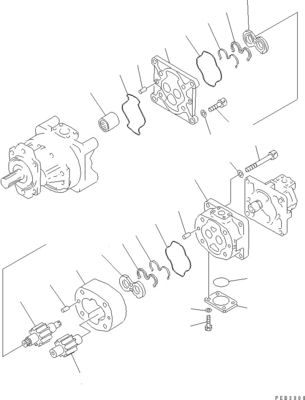 705-32-37430 705-32-27540 705-32-43210 Per Komatsu D375-3 Bulldozer Pompa idraulica principale