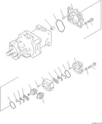705-32-37430 705-32-27540 705-32-43210 Per Komatsu D375-3 Bulldozer Pompa idraulica principale