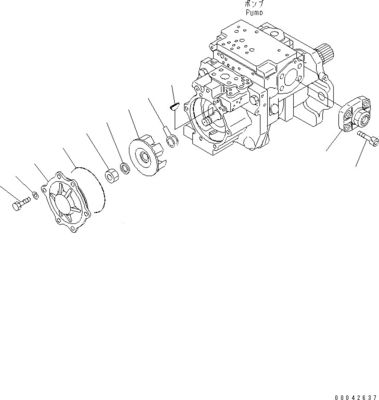 708-1H-00250 708-1H-00251 Per bulldozer Komatsu D155AX-6 D155AX-6A Pompa principale idraulica