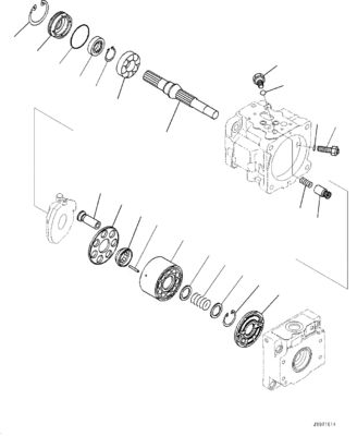 708-1T-00551 708-1T-01551 708-1T-04150 Per Bulldozer Komatsu D39EX-22 D39PX-22 D31EX-22 Pompa idraulica FUN Originale
