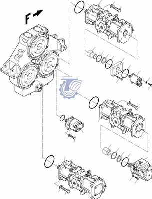 95177940 89652440 Per escavatore Komatsu PC4000-6 Motore a ventole idraulico