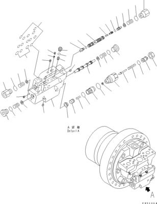 708-7H-00040 708-7H-11110 Per Komatsu D275AX-5EO Bulldozer idraulico H.S.S. MOTORE originale di alta qualità