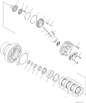 706-86-01550 706-86-43210 Per Komatsu D31EX-21 D37PX-21 D39EX-21 Bulldozer motore idraulico originale di alta qualità