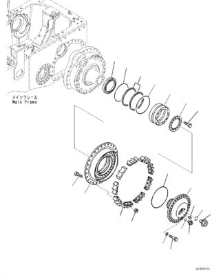 Bulldozer Komatsu D155AX-6 Travel Assembly Final Drive 17A-27-00093 17A-27-00090 17A-27-00092 17A-27-00095
