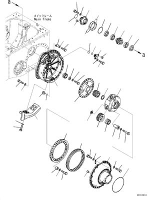 Bulldozer Komatsu D155AX-6 Travel Assembly Final Drive 17A-27-00093 17A-27-00090 17A-27-00092 17A-27-00095