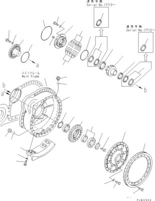 Bulldozer Komatsu D375A-6 Viaggio assemblaggio Drive finale 195-27-00930 195-27-00931 195-27-00820 195-27-00830 195-27-00900