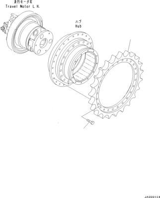 11Y-27-40502 11Y-27-40501 Per Bulldozer Komatsu D37EX-23 D39EX-23 D37PX Assemblaggio di viaggio Drive finale Aftermarket originale
