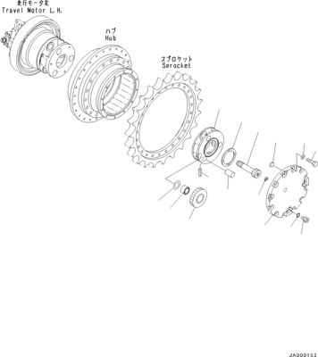 11Y-27-40602 11Y-27-40601 Per Komatsu Bulldozer D37EX-23 D39EX-23 D37PX Viaggio Assemblaggio Final Drive Originale Aftermarket