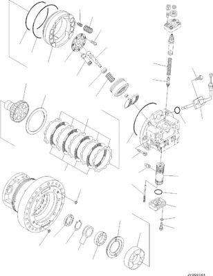 11Y-27-40602 11Y-27-40601 Per Komatsu Bulldozer D37EX-23 D39EX-23 D37PX Viaggio Assemblaggio Final Drive Originale Aftermarket