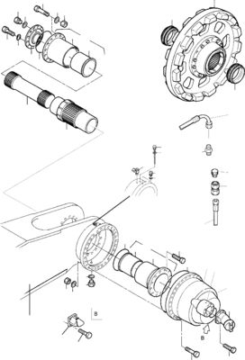 65489140 Per escavatore Komatsu PC3000-6 4000-6 7000-6 8000-6 MOTORE DI VIAGGIO Idrraulico Motore di guida