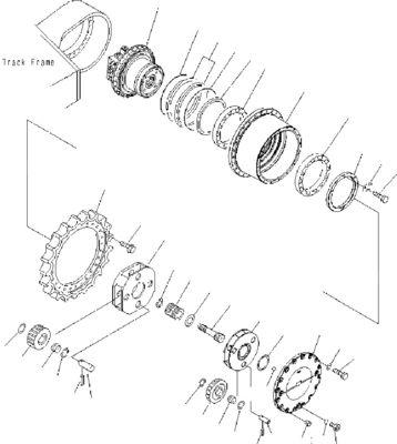 706-8J-01012 706-8J-01011 Per Komatsu PC400-7 450-7 450-8 Escavatore, assemblaggio di viaggio, motore di viaggio originale